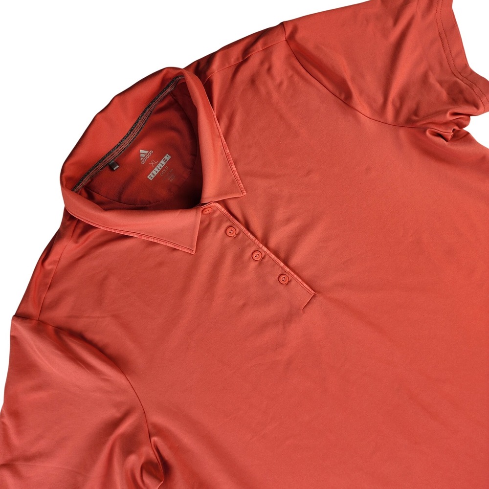 Adidas Golf Polo Shirt Women XL Red Short Sleeve Performance Polyester
